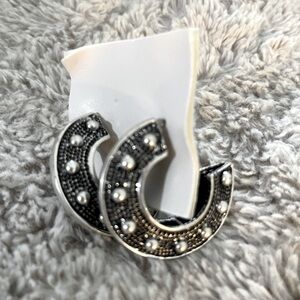 NWT Free People silver chunky earrings